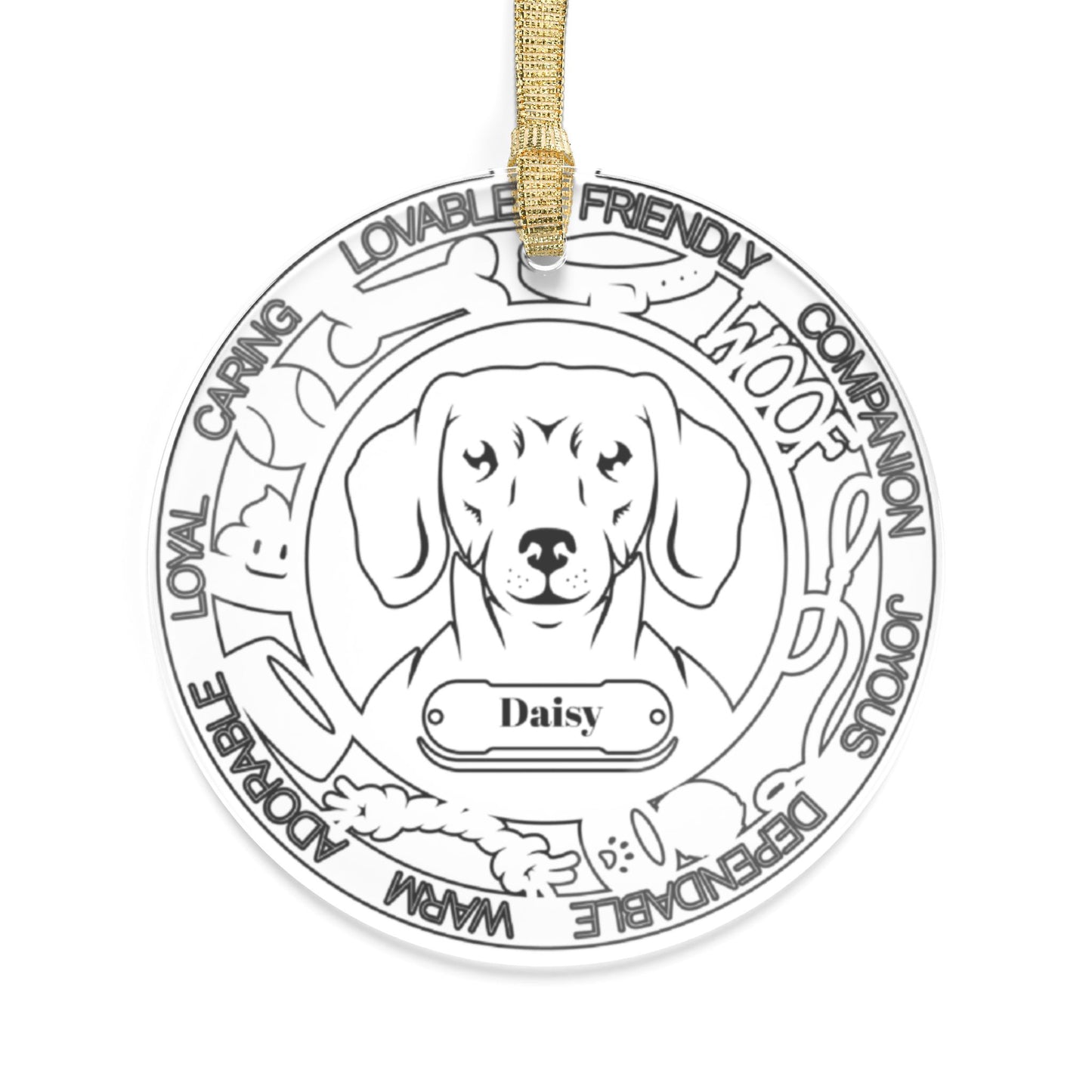 Acrylic Ornament - Dachshund Dog Ornament
