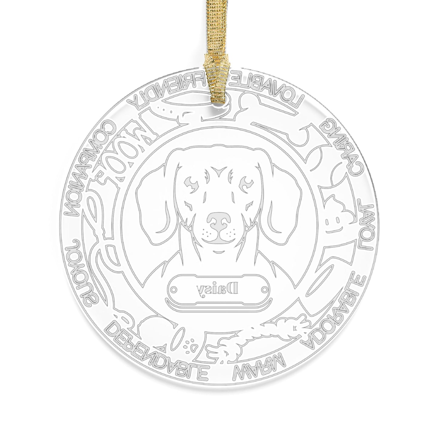 Acrylic Ornament - Dachshund Dog Ornament