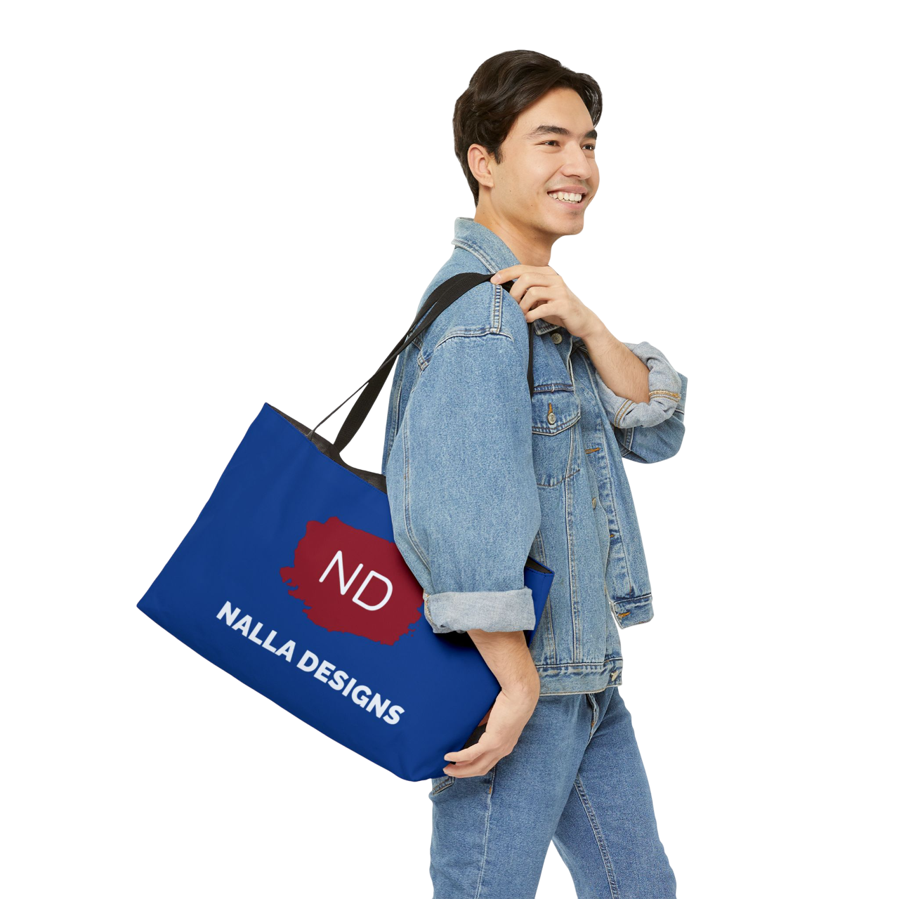 Personalized Weekender Tote Bag - Custom Nalla Designs Travel Shoulder Bag