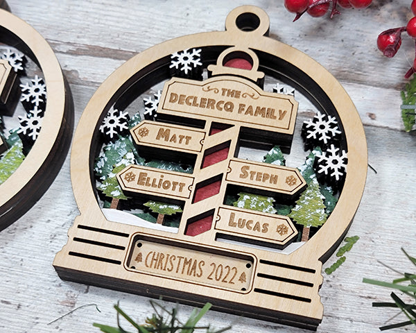 North Pole Family Signage and Ornaments