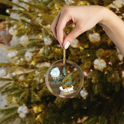 Glass Christmas Ornament - Merry Christmas