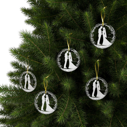 Personalized "Our First Christmas" Glass Ornaments