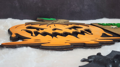 Glow in the Dark Halloween Jack'O'Lantern Sign