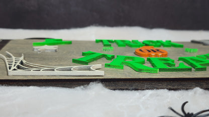 Glow in the Dark Halloween Skull Sign