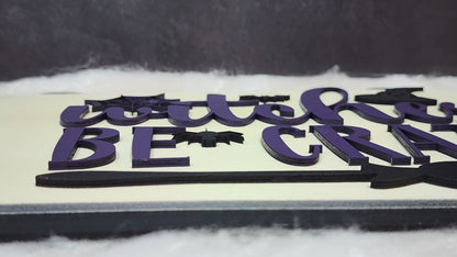 Glow in the Dark Halloween Witch Sign