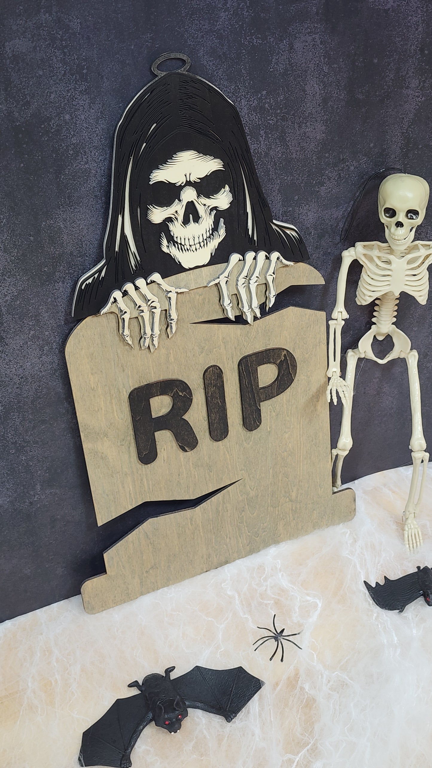 Glow in the Dark Halloween Death Sign