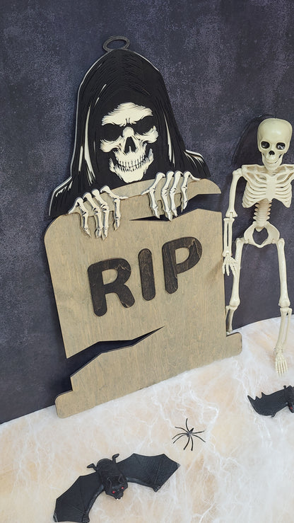 Glow in the Dark Halloween Death Sign