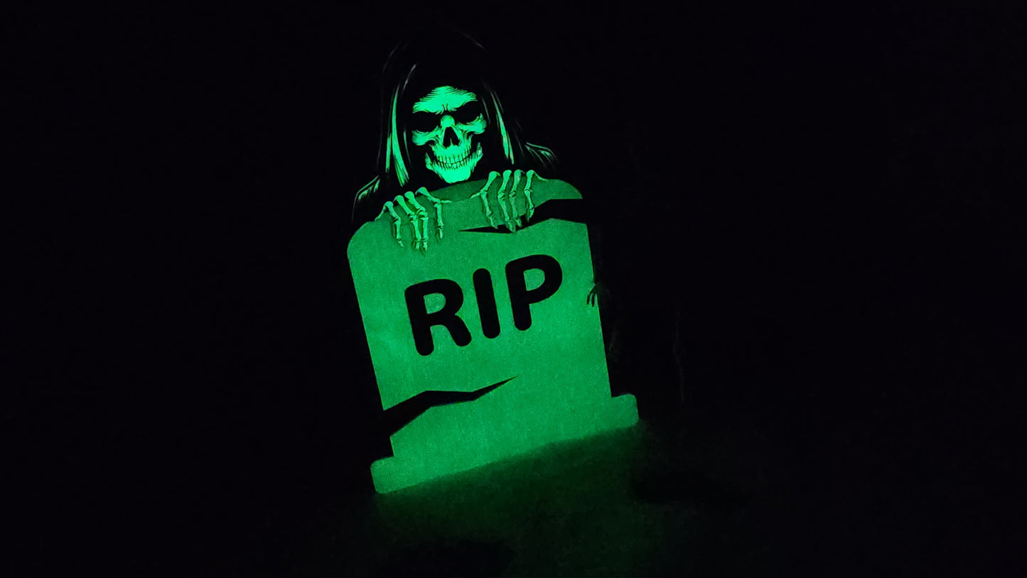 Glow in the Dark Halloween Death Sign