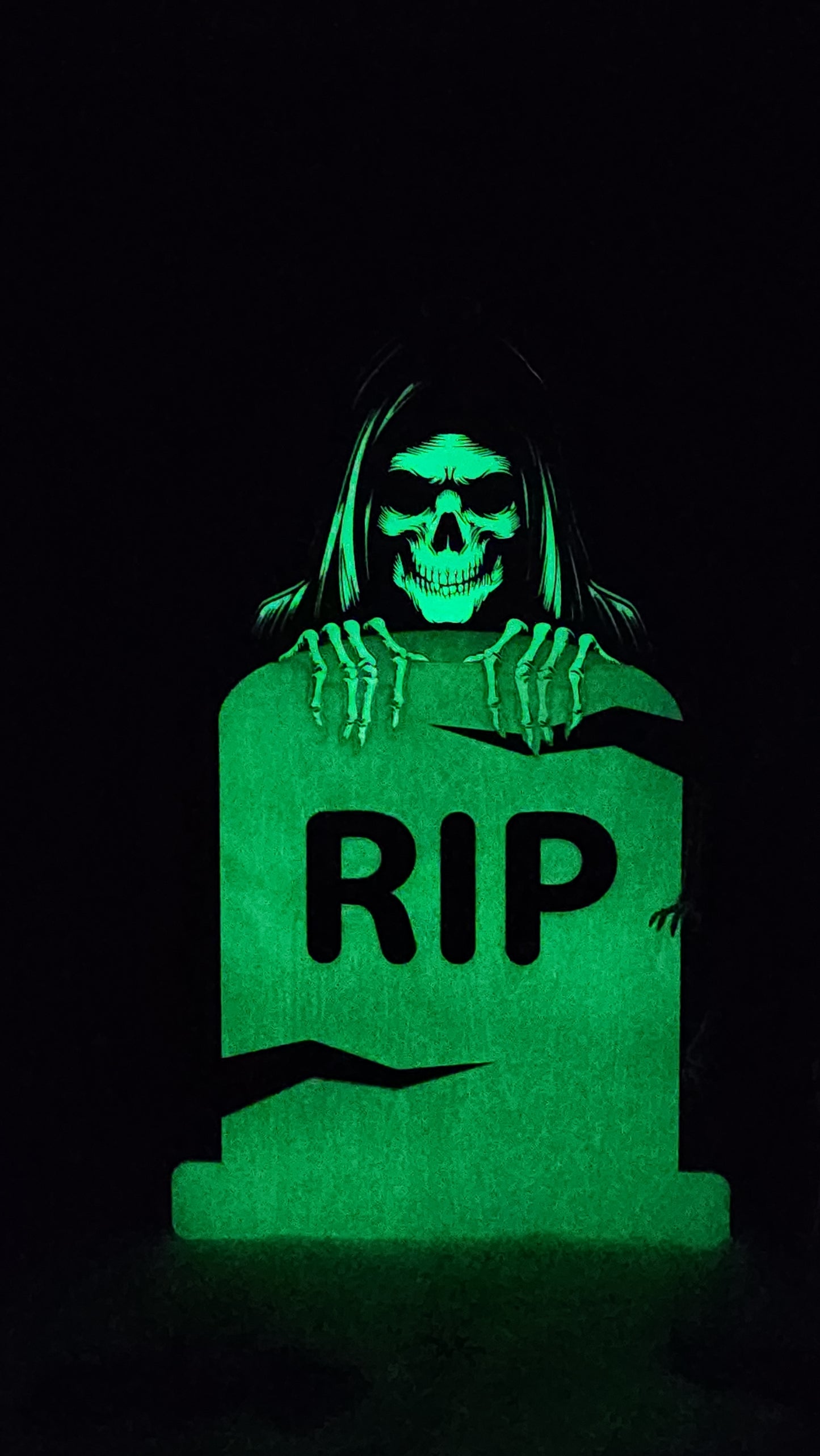 Glow in the Dark Halloween Death Sign