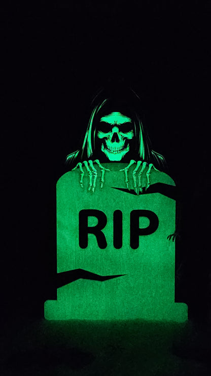 Glow in the Dark Halloween Death Sign