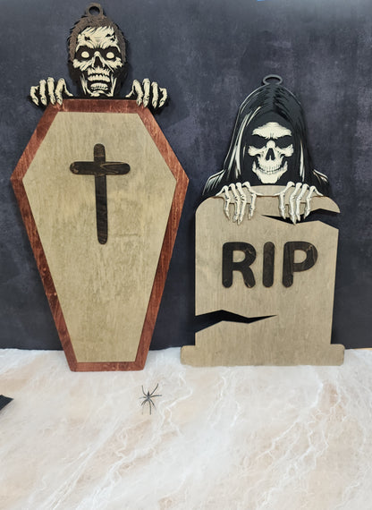 Glow in the Dark Halloween Death Sign