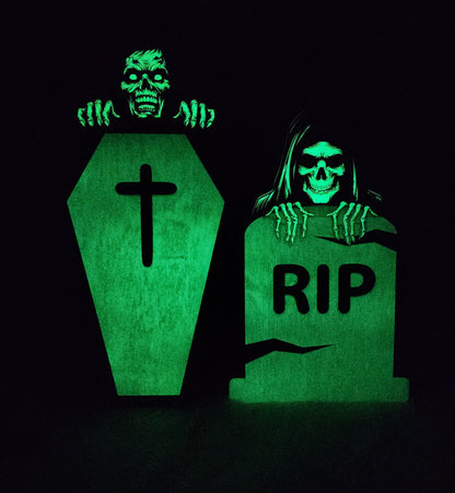 Glow in the Dark Halloween Death Sign