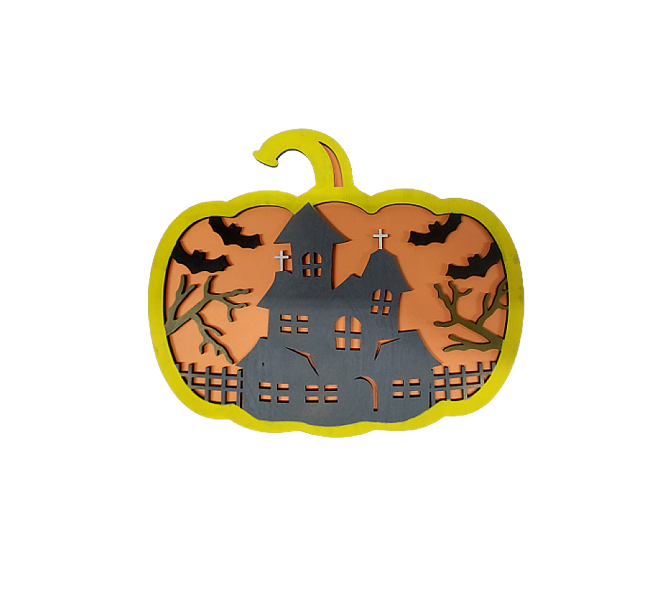 Halloween Pumpkin Sign Decoration (self paint kit or prepainted)