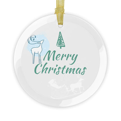 Glass Christmas Ornament - Merry Christmas