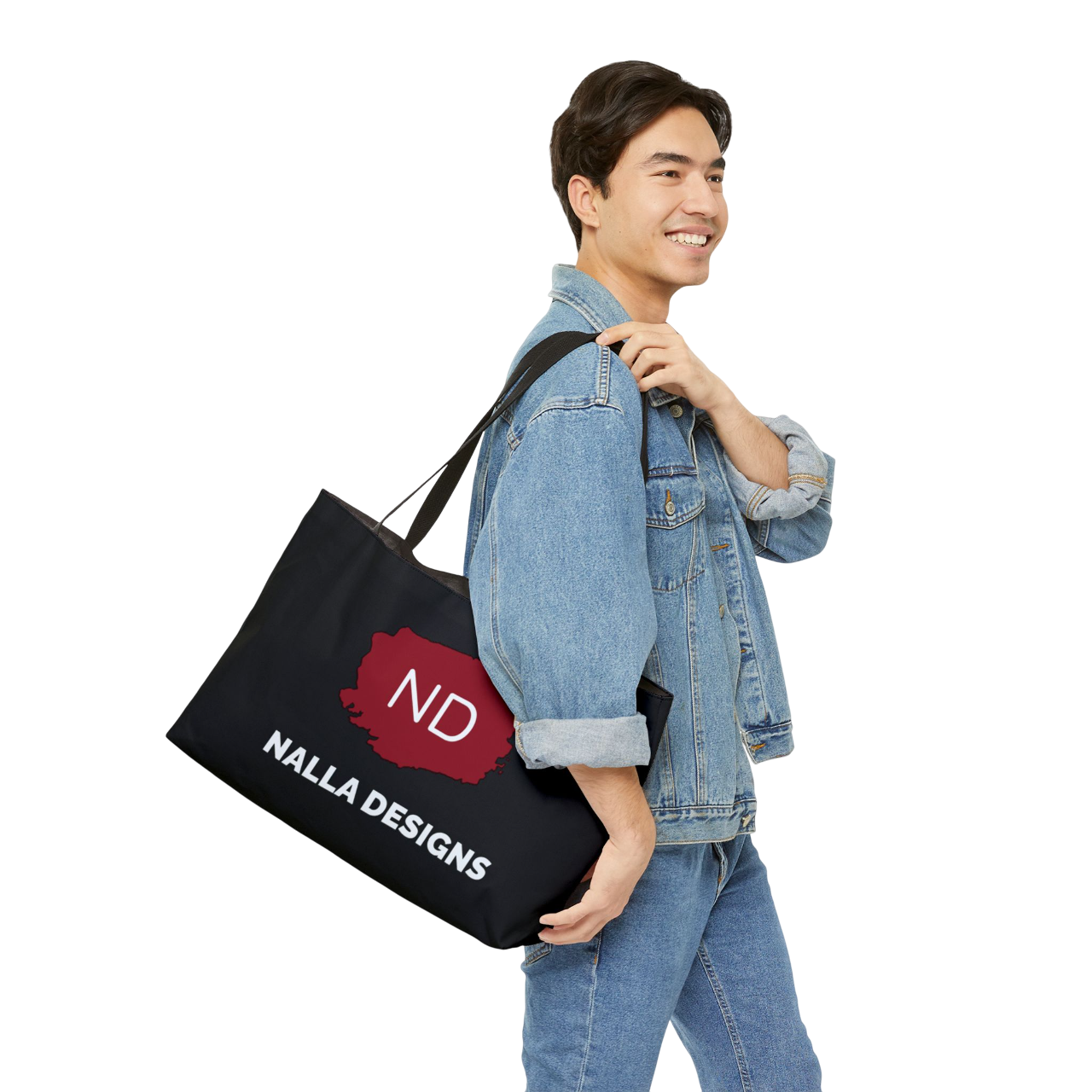 Personalized Weekender Tote Bag - Custom Nalla Designs Travel Shoulder Bag