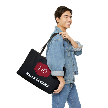 Personalized Weekender Tote Bag - Custom Nalla Designs Travel Shoulder Bag