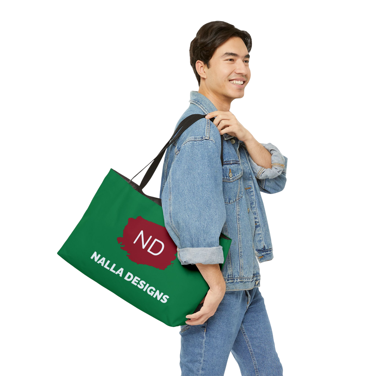 Personalized Weekender Tote Bag - Custom Nalla Designs Travel Shoulder Bag