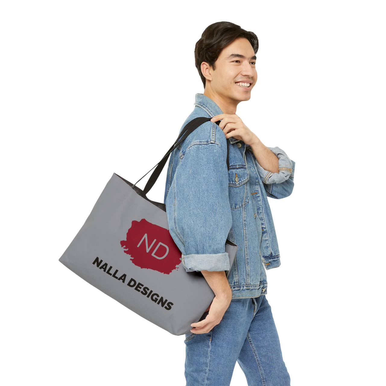 Personalized Weekender Tote Bag - Custom Nalla Designs Travel Shoulder Bag