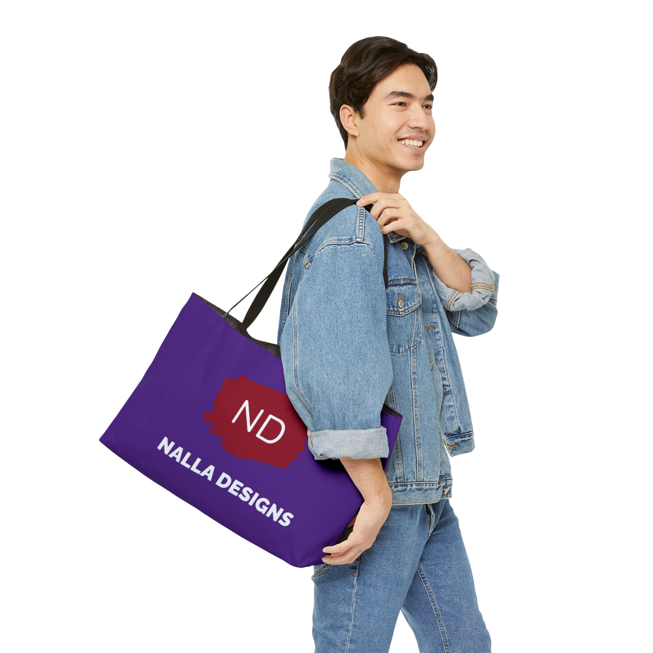 Personalized Weekender Tote Bag - Custom Nalla Designs Travel Shoulder Bag