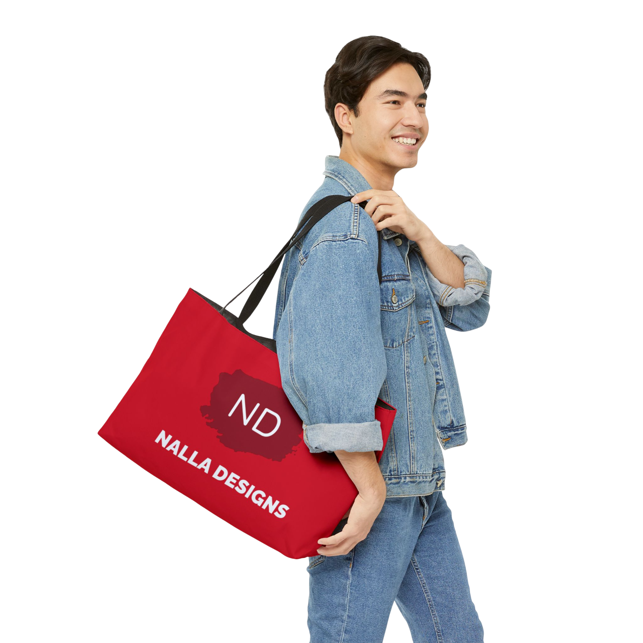 Personalized Weekender Tote Bag - Custom Nalla Designs Travel Shoulder Bag