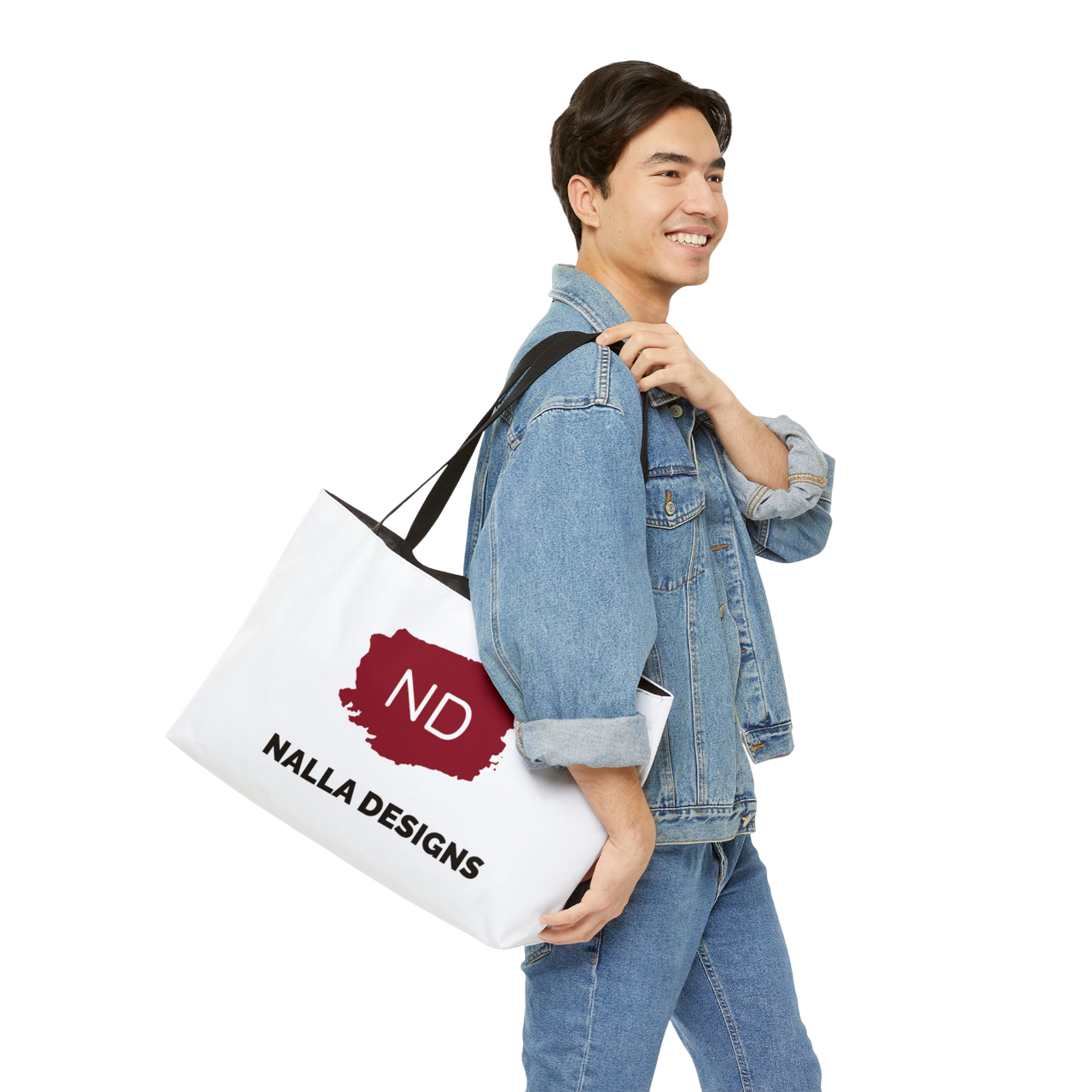 Personalized Weekender Tote Bag - Custom Nalla Designs Travel Shoulder Bag