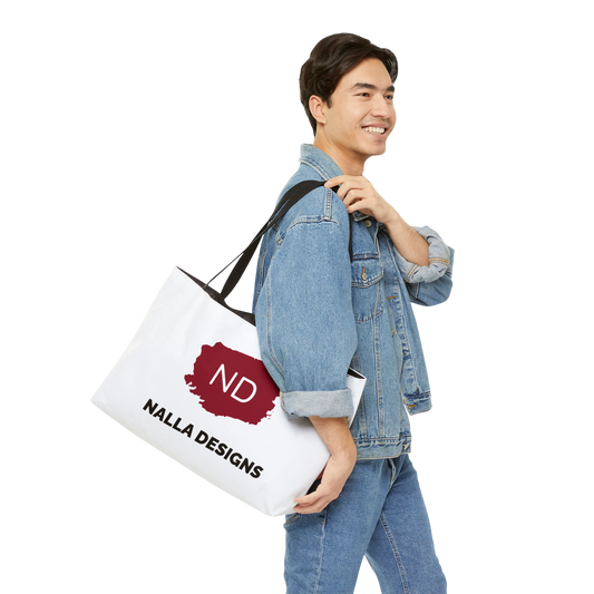 Personalized Weekender Tote Bag - Custom Nalla Designs Travel Shoulder Bag