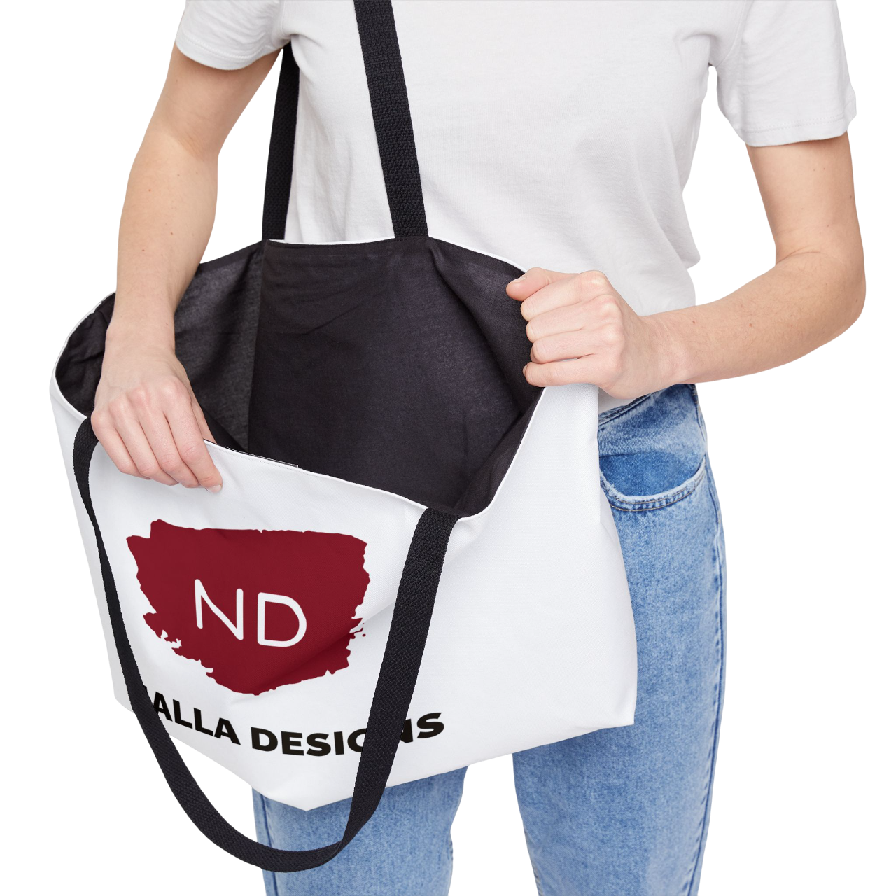 Personalized Weekender Tote Bag - Custom Nalla Designs Travel Shoulder Bag
