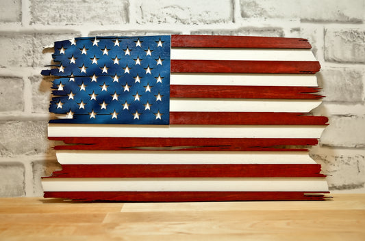 Wooden American Flag