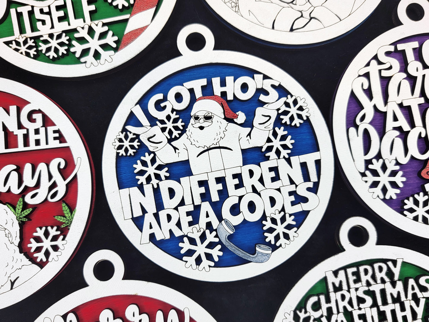 Naughty But Nice Christmas Ornaments