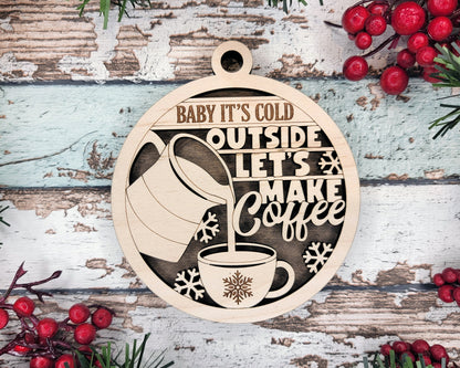 Brew-tiful Coffee Christmas Ornaments