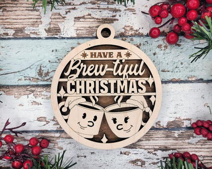 Brew-tiful Coffee Christmas Ornaments