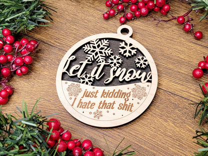 Naughty But Nice Christmas Ornaments