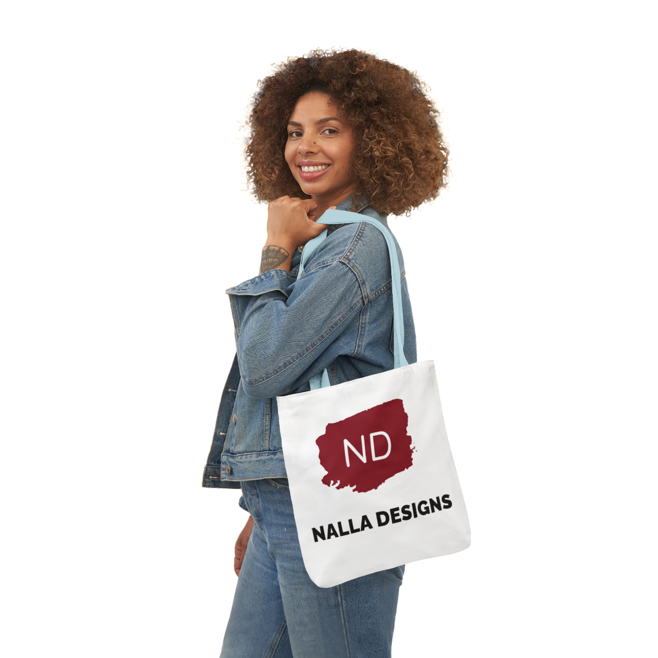 Stylish Canvas Tote Bag with 5-Color Straps - ND Nalla Designs