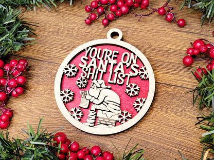 Naughty But Nice Christmas Ornaments