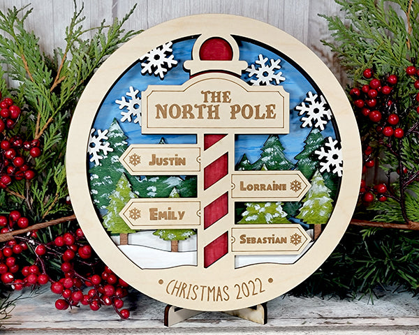 North Pole Family Signage and Ornaments