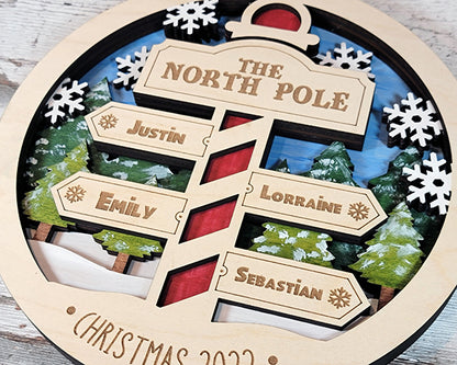 North Pole Family Signage and Ornaments