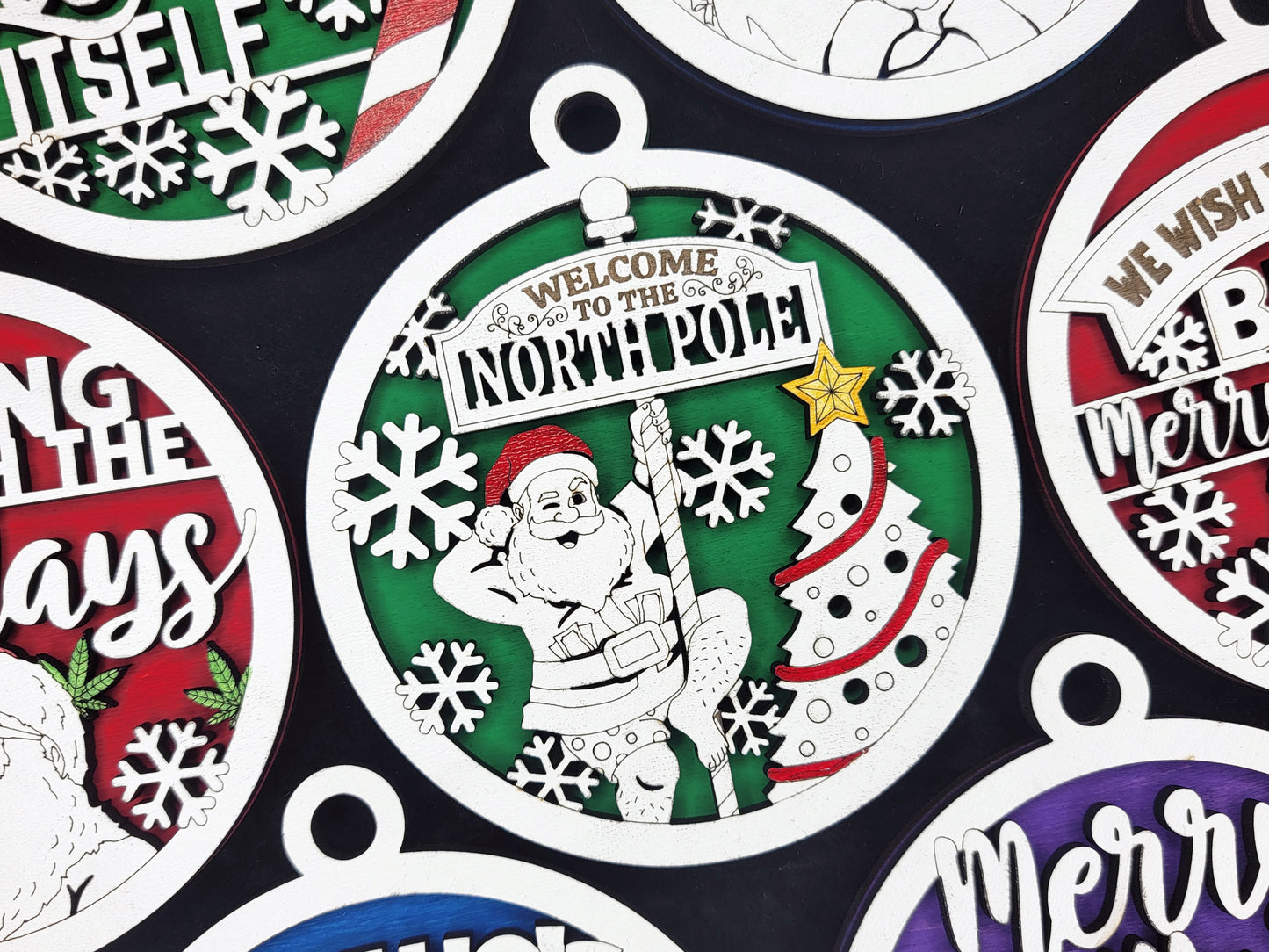 Naughty But Nice Christmas Ornaments