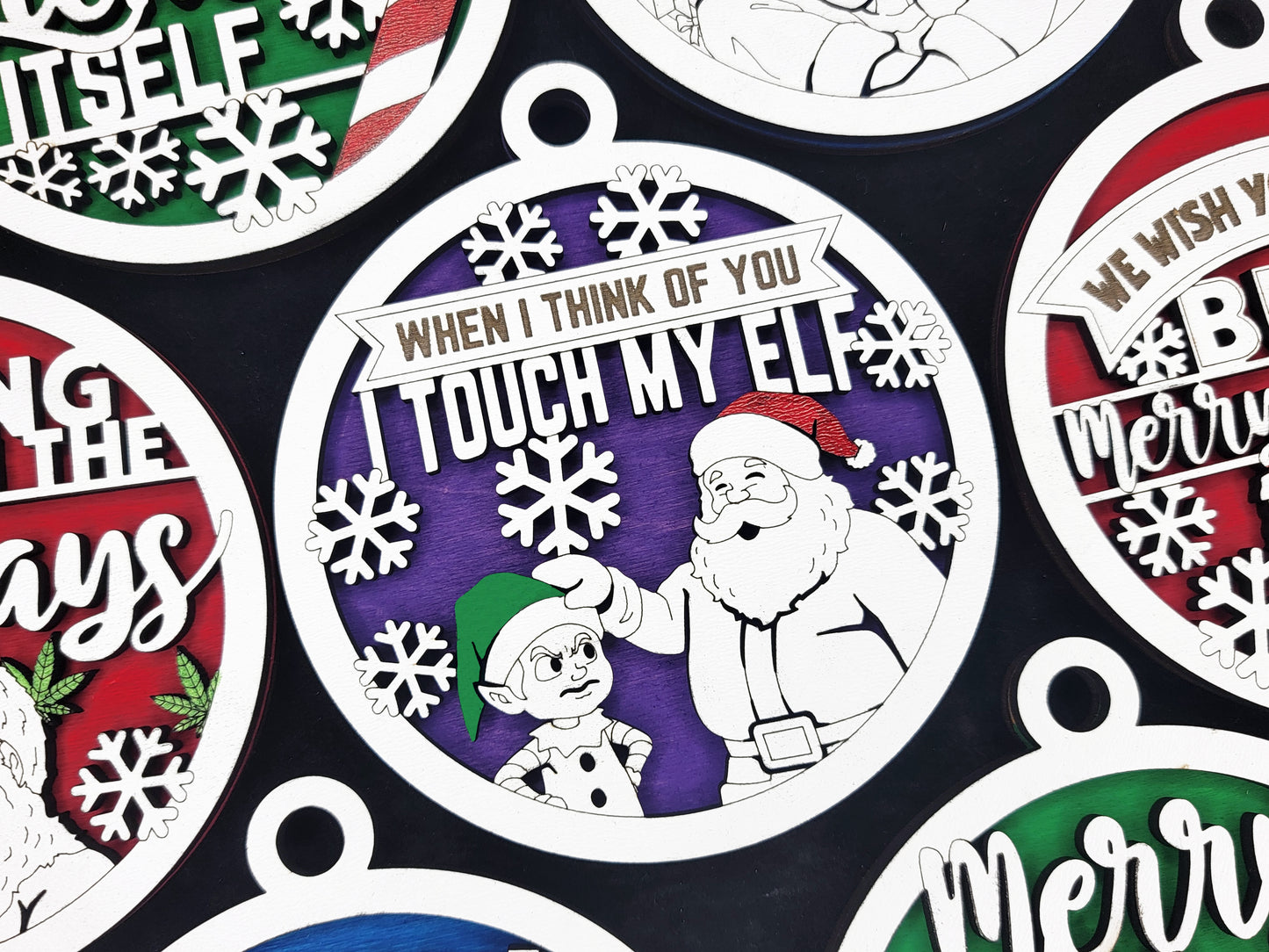 Naughty But Nice Christmas Ornaments