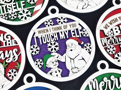 Naughty But Nice Christmas Ornaments