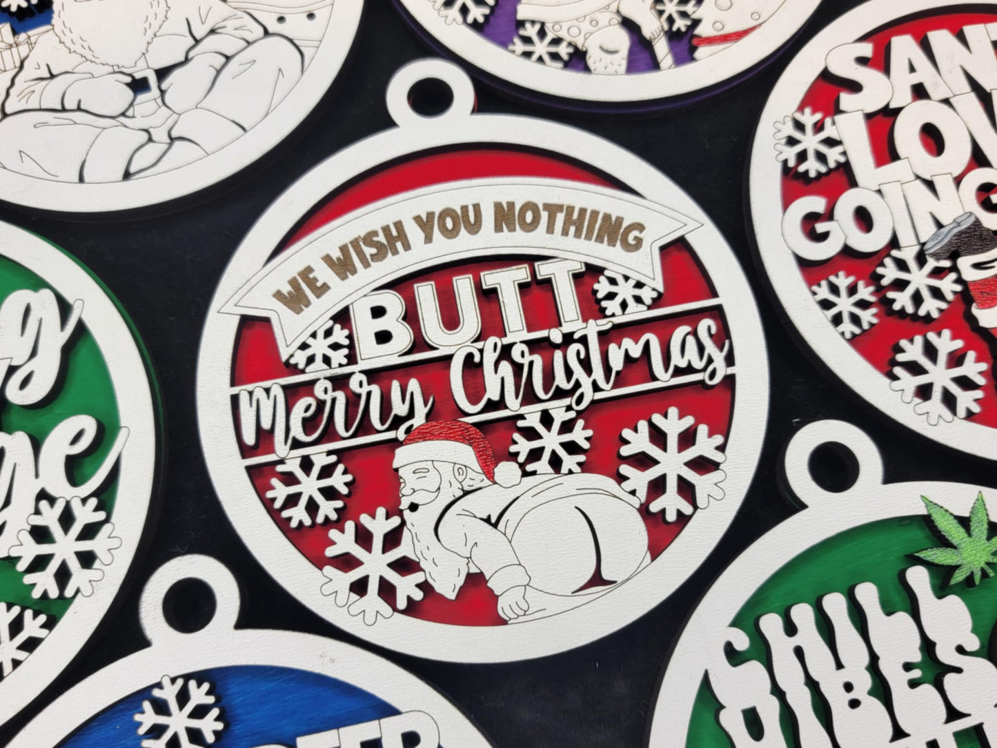 Naughty But Nice Christmas Ornaments