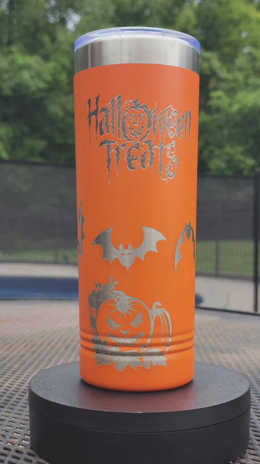 Trick or Treat 22 oz Skinny Tumbler